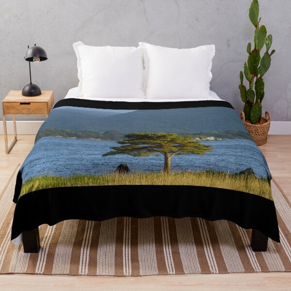 Item preview, A lone tree by the lake with mountains in Killarney National Park, near the town of Killarney, County Kerry designed and sold by AlbertMi.