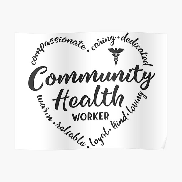 Health worker, CHW gift" Poster for Sale by brackerdesign