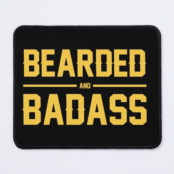 Item preview, Bearded and Badass (Yellow) designed and sold by hotsaucefactory.