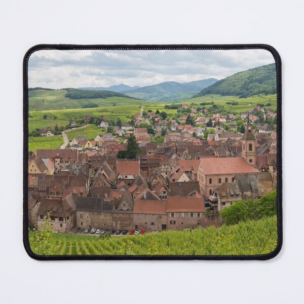 Item preview, Panoramic View of Riquewihr and Surrounding Vineyards designed and sold by Yair Karelic.