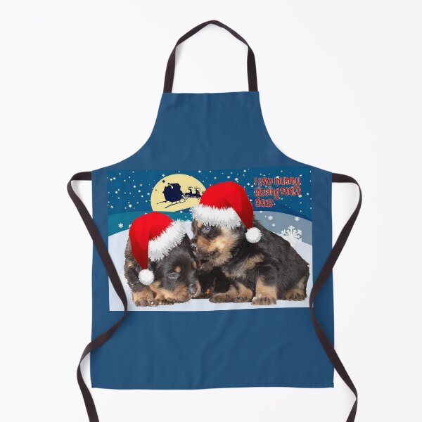 Item preview, Baby Rottweiler Christmas With Red Hats and Sleigh designed and sold by taiche.
