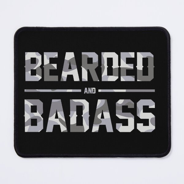 Item preview, Bearded and Badass (Gray) designed and sold by hotsaucefactory.