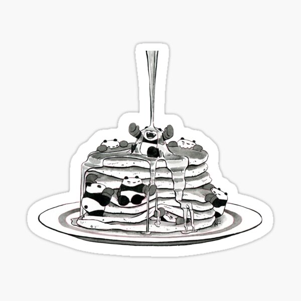Pancake Pandas Sticker