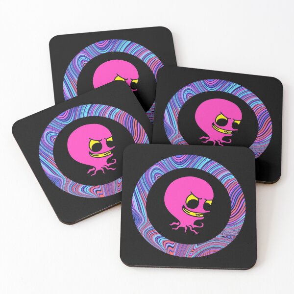 Item preview, Cartoon Pink Octopus Monster - Black Edition designed and sold by Megan-Alice.