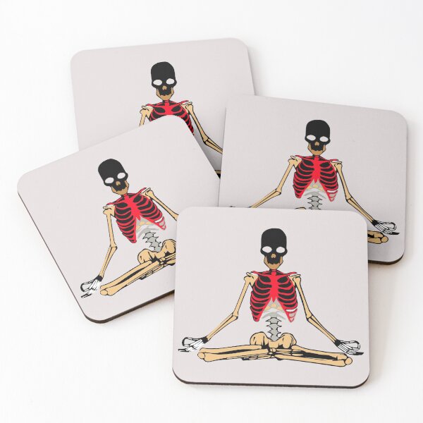 Item preview, Yoga Meditating Skeleton designed and sold by EMRASDesigns.