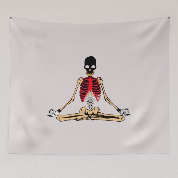 Item preview, Yoga Meditating Skeleton designed and sold by EMRASDesigns.