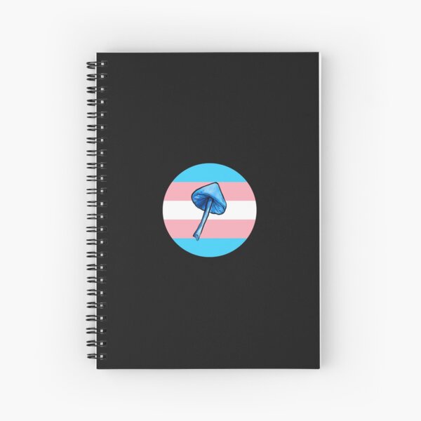 Mushroom - trans flag Spiral Notebook