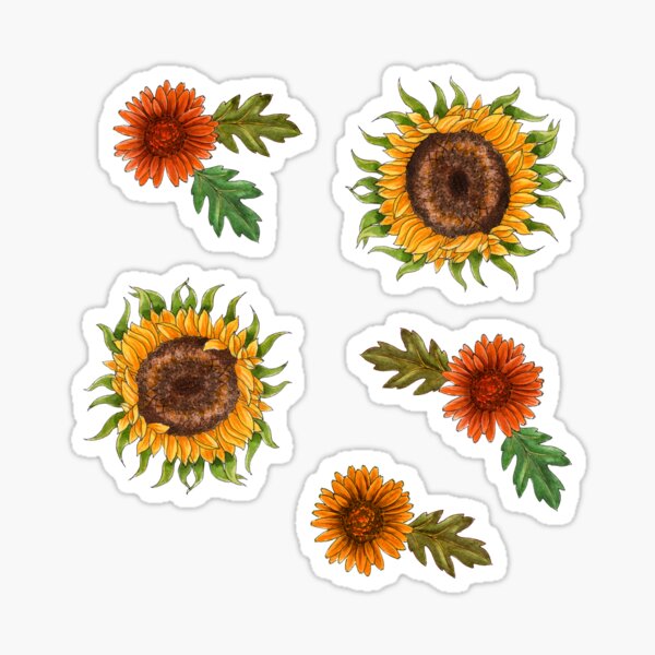 Late summer flowers Sticker