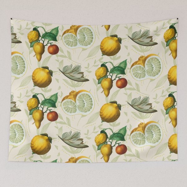 Item preview, Vintage Citrus Lemon Fruits Pattern designed and sold by Meek-Anime.