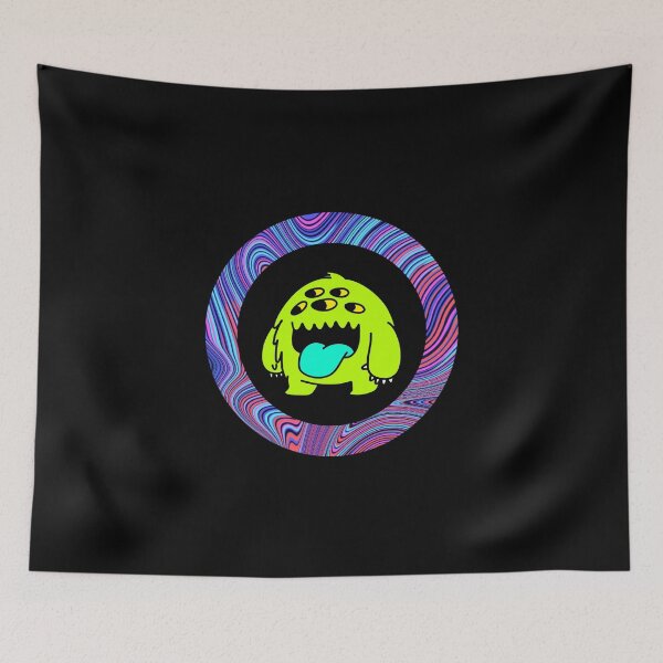 Item preview, Cartoon Neon Green Monster - Black Edition designed and sold by Megan-Alice.