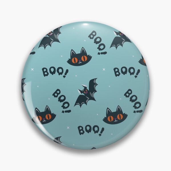 Item preview, Boo! Happy Halloween cool pattern with cats and bats designed and sold by SOKOLIK-OK.