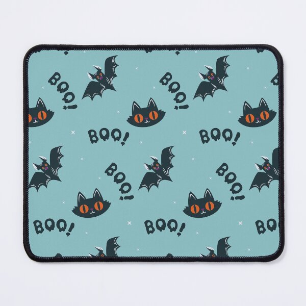 Item preview, Boo! Happy Halloween cool pattern with cats and bats designed and sold by SOKOLIK-OK.
