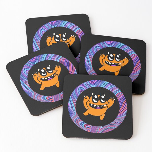 Item preview, Cartoon Orange Monster - Black Edition designed and sold by Megan-Alice.