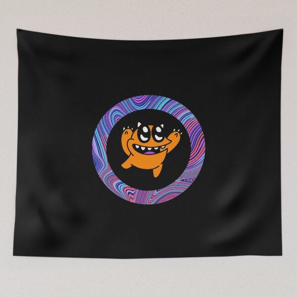 Item preview, Cartoon Orange Monster - Black Edition designed and sold by Megan-Alice.