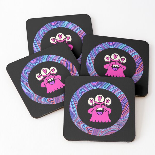 Item preview, Cartoon Pink Monster - Black Edition designed and sold by Megan-Alice.