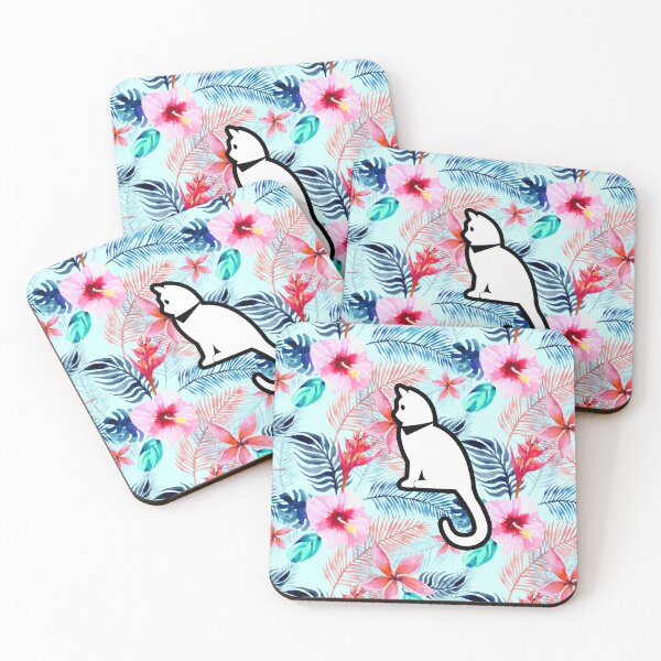 Item preview, Kawaii Adorable Cat with Beautiful Flower Pattern, Popoki 1001 designed and sold by VinBasis.