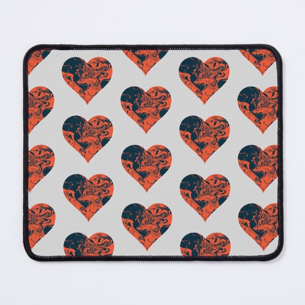 Item preview, Swirl heart in blue and orange pattern designed and sold by Louisa Powell.