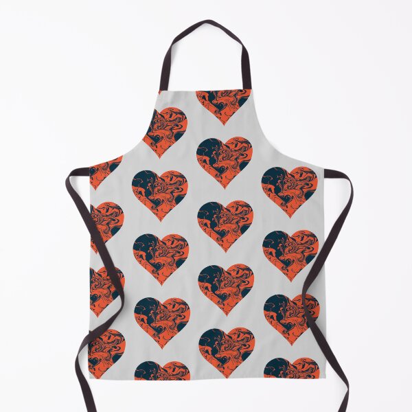 Item preview, Swirl heart in blue and orange pattern designed and sold by Louisa Powell.