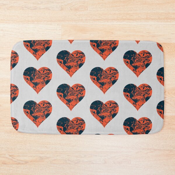 Item preview, Swirl heart in blue and orange pattern designed and sold by Louisa Powell.