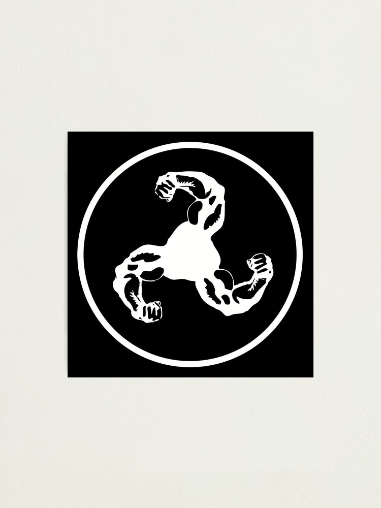 Bicep Logo (White on Black Disc) Photographic Print for Sale by Fox Newton