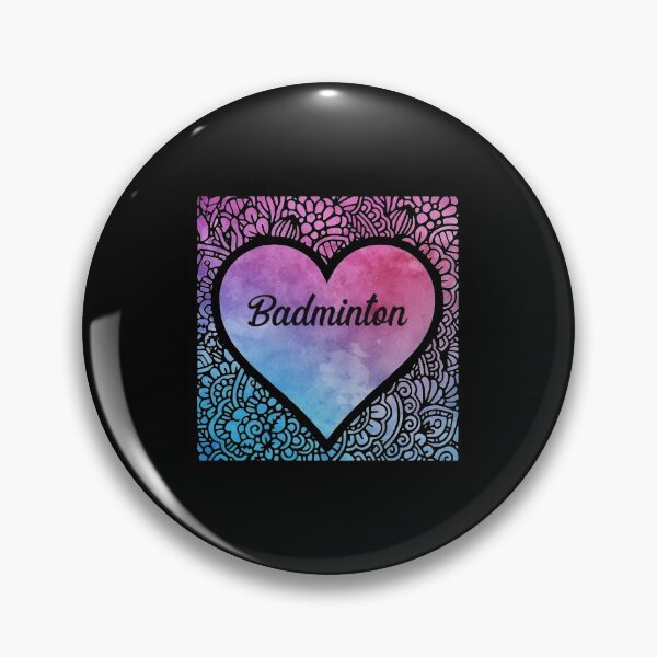 Item preview, Badminton girl watercolor mandala heart| Perfect Gift|Badminton gift designed and sold by janusisu.