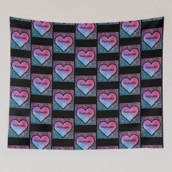 Item preview, Badminton girl watercolor mandala heart| Perfect Gift|Badminton gift designed and sold by janusisu.