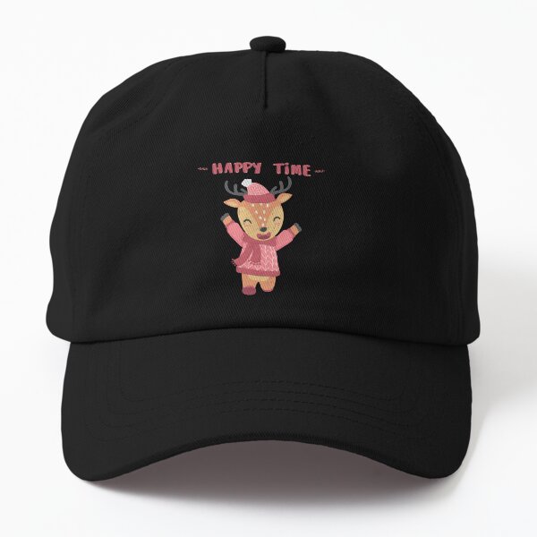 Cute Christmas Deer / Happy Time Dad Hat