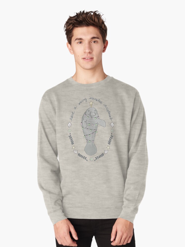 Thumbnail 1 of 5, Pullover Sweatshirt, Merry Manatee designed and sold by Laura Maxwell.