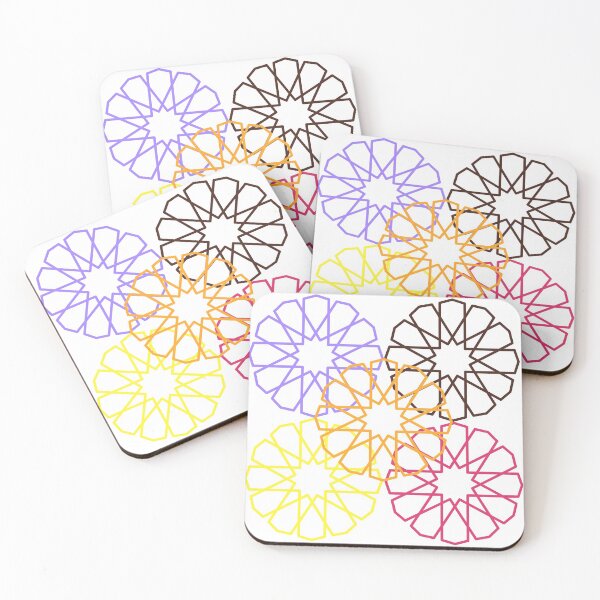 Item preview, Abstract Purple, Dark Brown, Orange, Yellow and Pink Islamic Art  designed and sold by Fananaa.