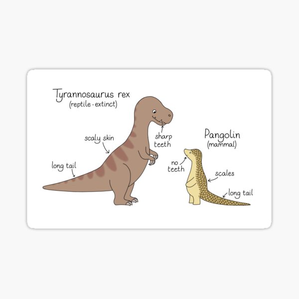 T-rex or pangolin? Sticker