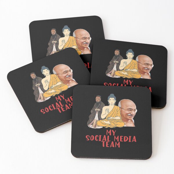 Item preview, My Social Media Team, Buddha, Confucius, Gandhi designed and sold by ThommyBLN.