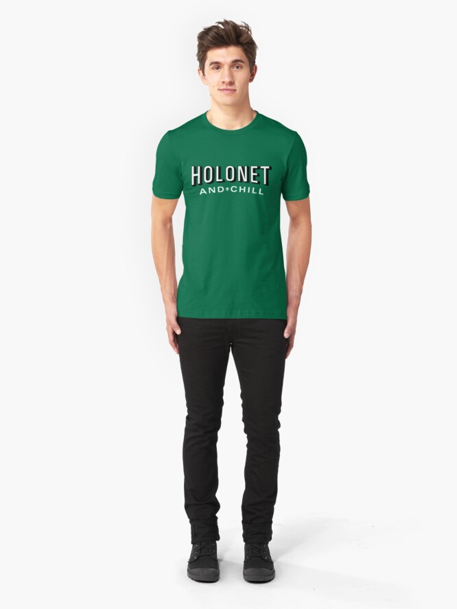 Alternate view of Holonet and Chill Slim Fit T-Shirt