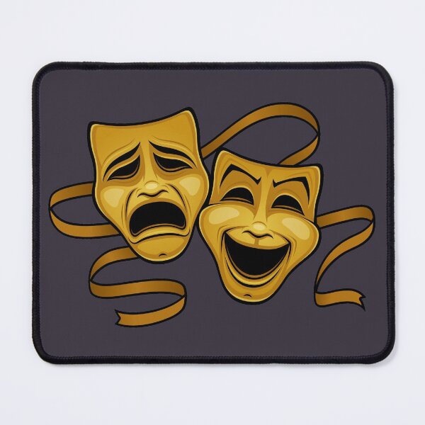Item preview, Gold Comedy And Tragedy Theater Masks designed and sold by fizzgig.