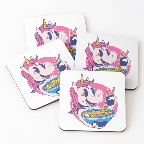 Item preview, Pink Happy Unicorn Ramen Noodles designed and sold by MadMando.