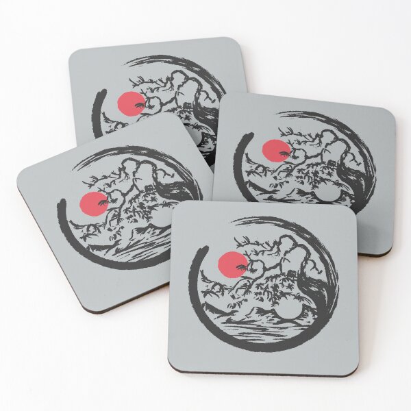 Item preview, Japanese Yin Yang Nature Sunset designed and sold by MnEmzStudio.