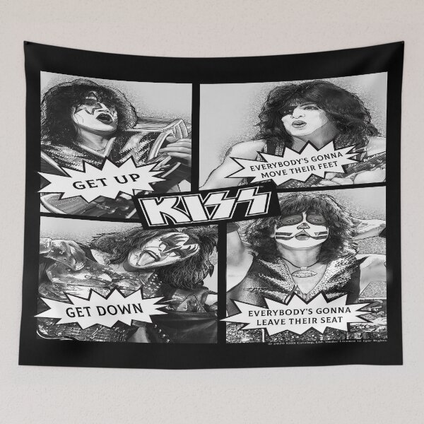 Item preview, KISS Spaceman Starchild Demon Catman KISS Army Concert Dertoit Rock City Comic Style designed and sold by SK22ART-DESIGN.