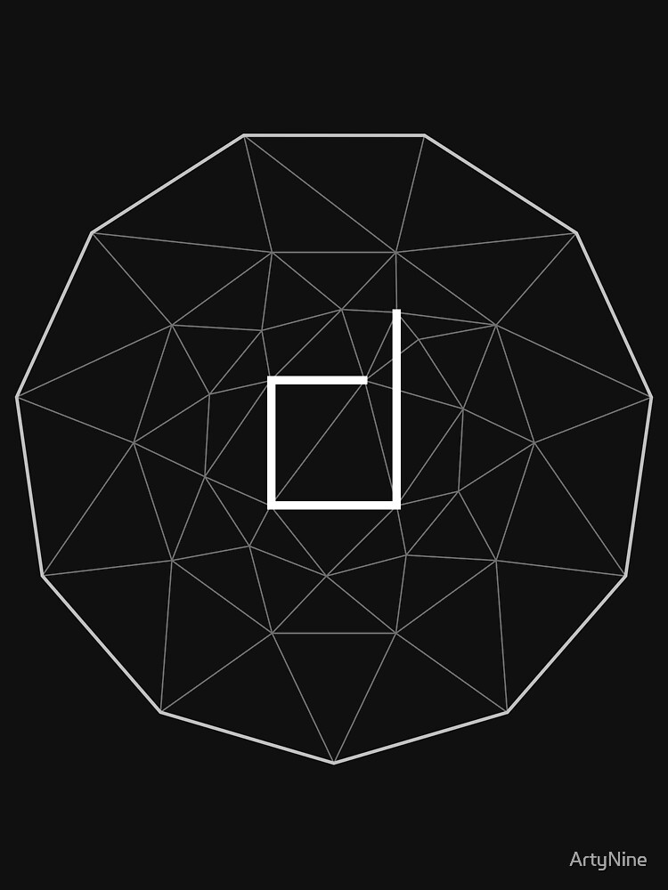 Thumbnail 7 of 7, Classic T-Shirt, D - Voronoi Typography designed and sold by ArtyNine.