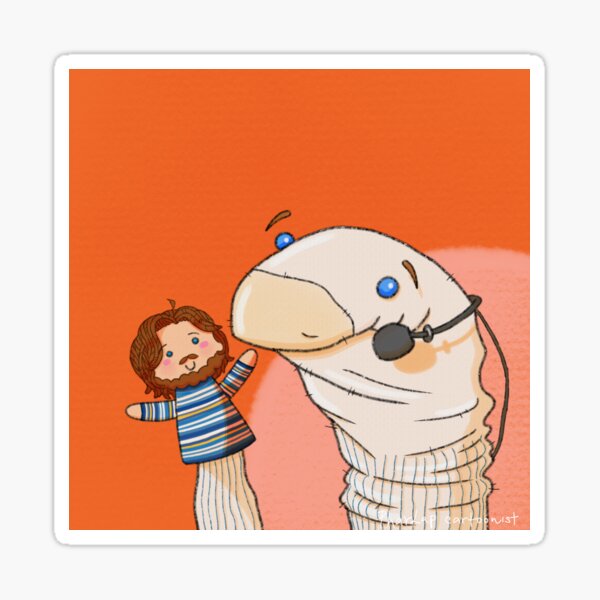 Socko with Bo puppet Sticker