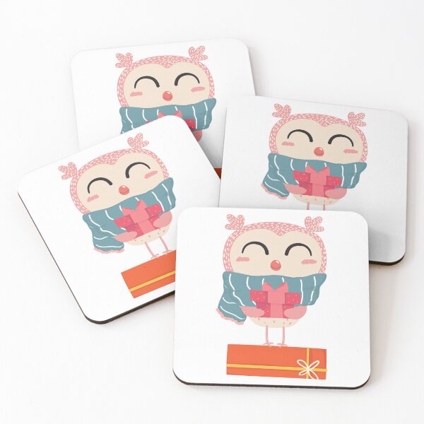 Item preview, Christmas PINK Owl WITH GIFTS designed and sold by Emil1993.