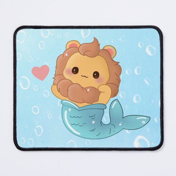 Item preview, Cute Merlion mermaid lion heart designed and sold by Moshicat.