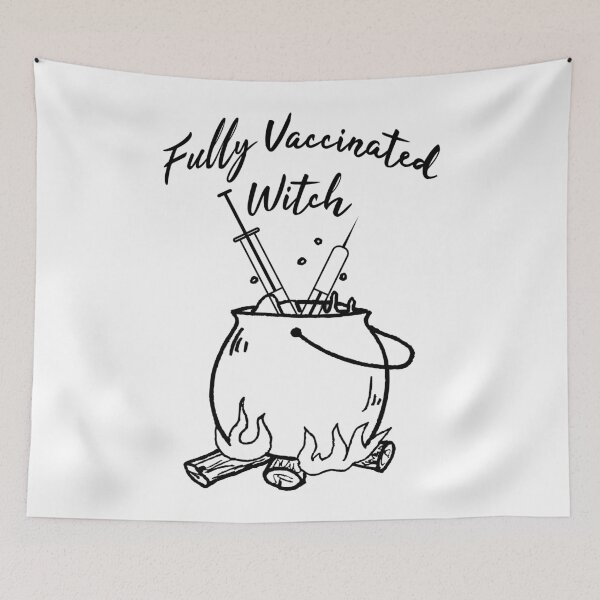 Item preview, Fully Vaccinated Witch (Black) designed and sold by superdumb70.