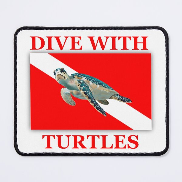 Item preview, Dive With Turtles - Sea Turtles - Dive Flag designed and sold by KeysTreasures.