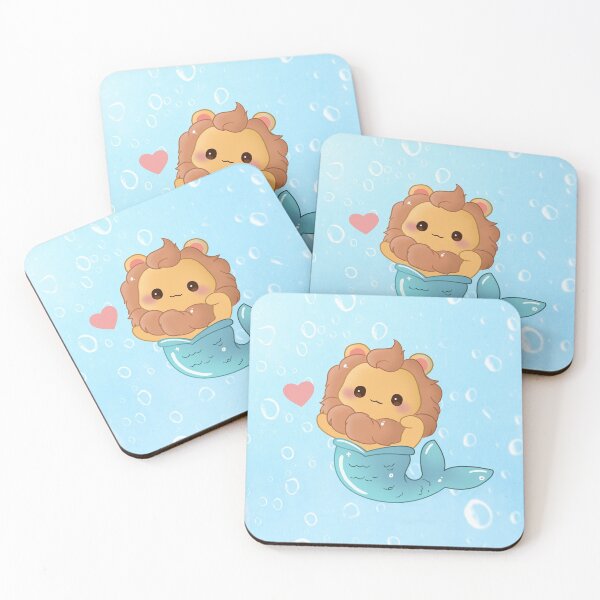 Item preview, Cute Merlion mermaid lion heart designed and sold by Moshicat.