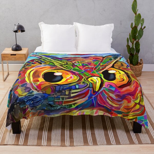 Item preview, Cute Abstract Impressionist Wise Owl Portrait Painting designed and sold by Prawny.