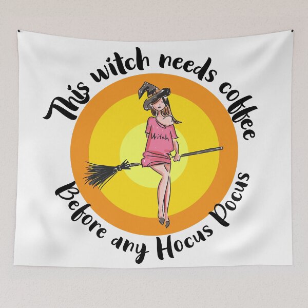 Item preview, This witch needs coffee before any hocus pocus designed and sold by Colandia.