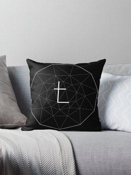 T- Voronoi Typography Throw Pillow
