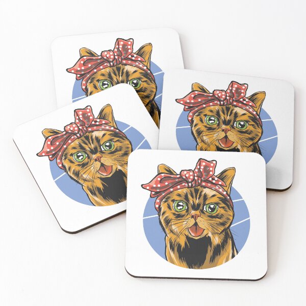 Item preview, Cute Tabby Cat Wearing Red Bandana designed and sold by MadMando.