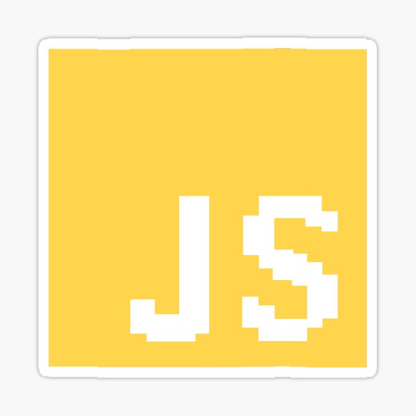 "8-bit JavaScript" Sticker for Sale by NewLineDesigns | Redbubble
