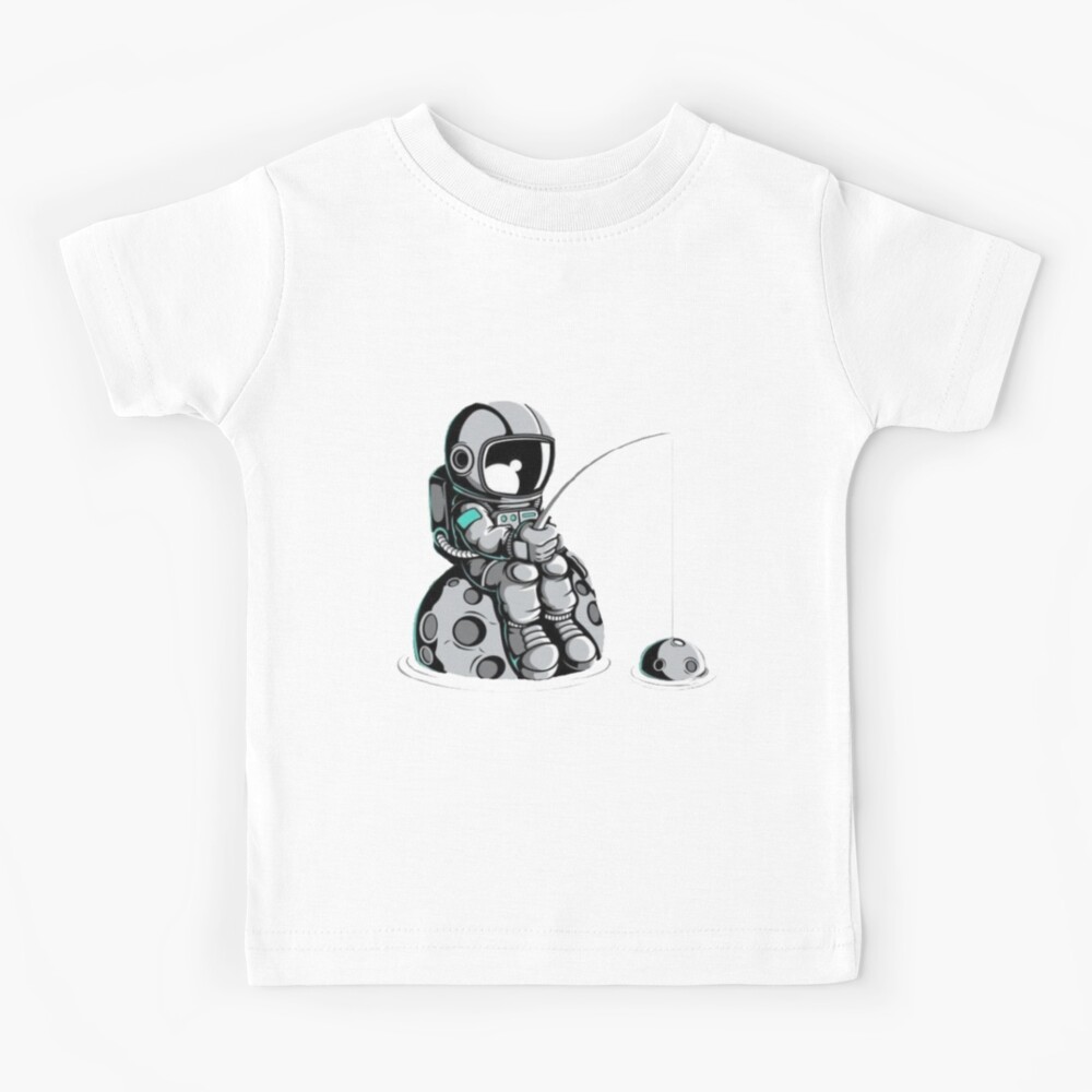 Boys Fishing Shirt Kids Fishing Shirt Fishing Gift for Kids Fisherman  Astronaut Outer Space Spaceman Youth T-shirt 