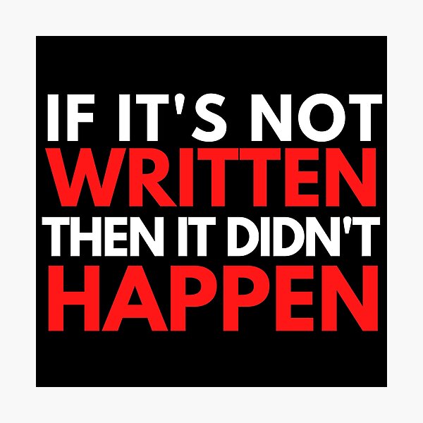 Item preview, If It's Not Written Then It Didn't Happen - Therapy, Research, Therapist, Mental Health, Psychology, Neuroscience, Microbiology, Biochemistry designed and sold by jadedscientist.